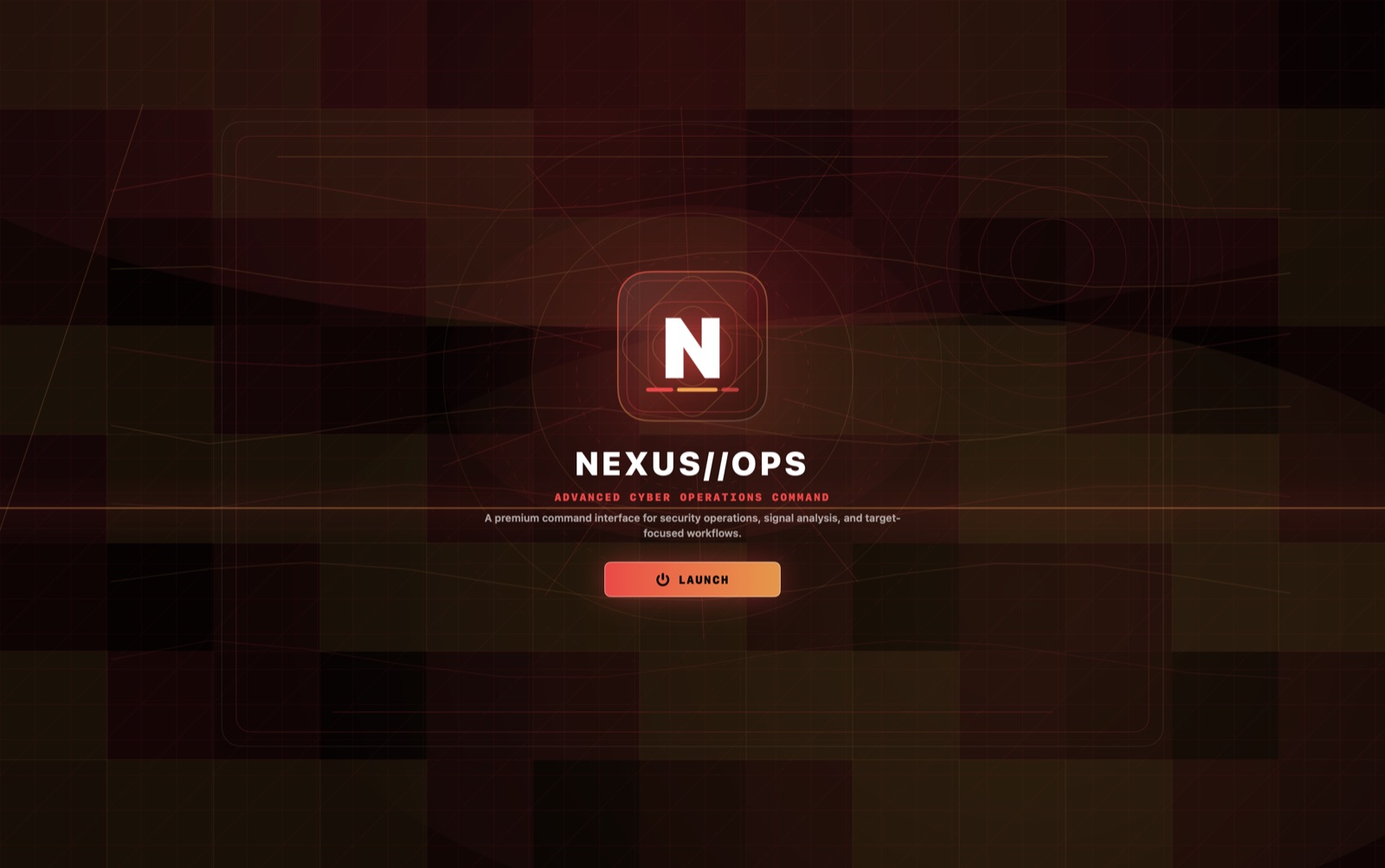 NEXUS OPS launch screen screenshot